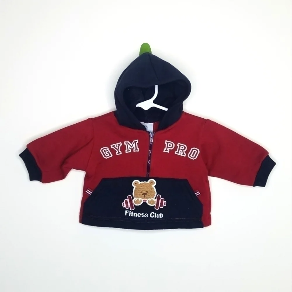 Gym Pro Weight Lifting Bear Pullover Hoodie 0-3m